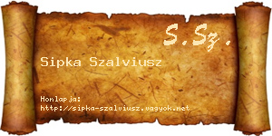 Sipka Szalviusz névjegykártya